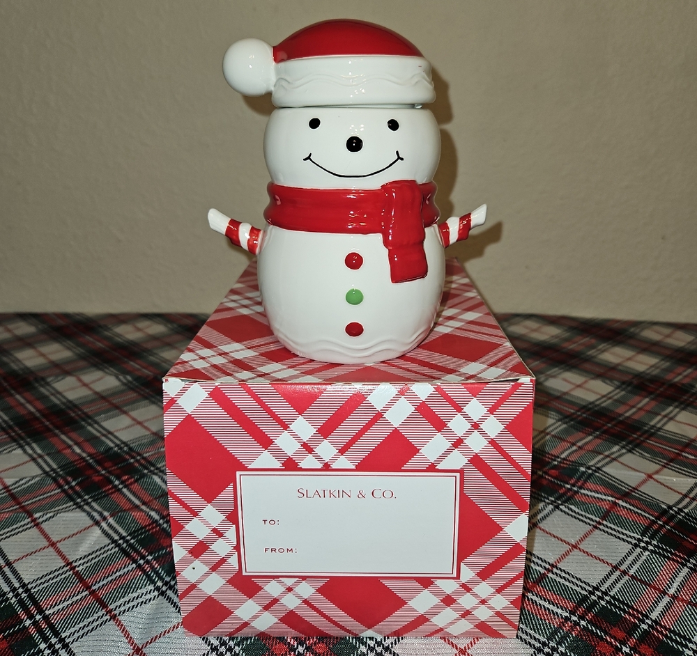 Slatkin & Co. Snowman Evergreen Scented Candle & Decorative Jar
